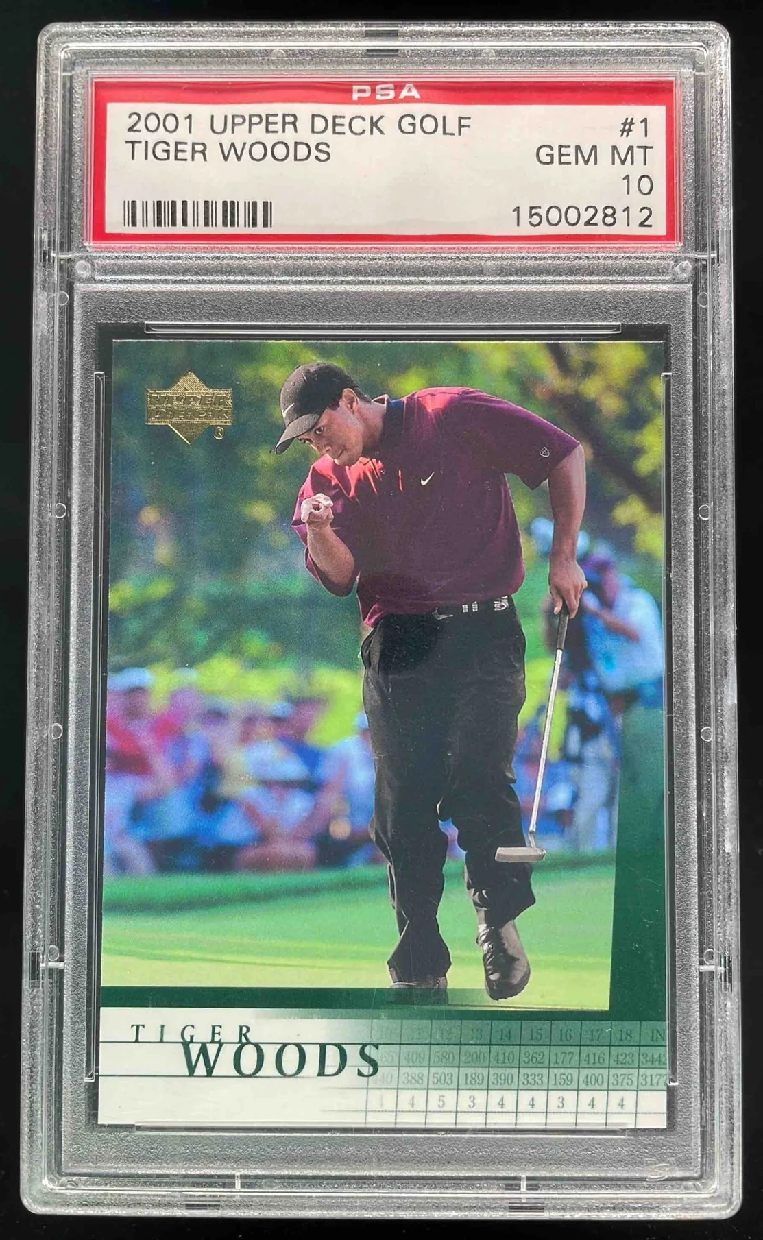2001 Upper Deck #1 Tiger Woods RC PSA 10