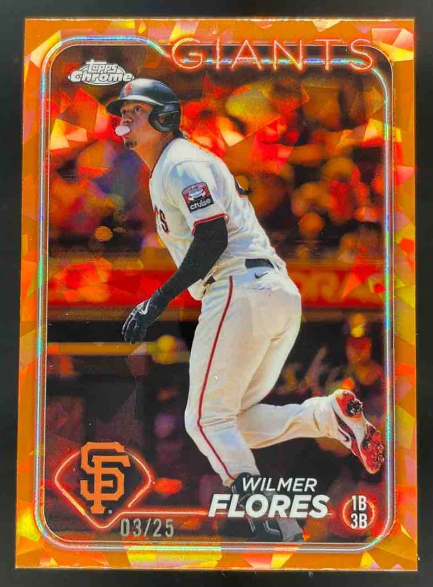 2024 Topps Chrome Sapphire Chrome Orange Refractor #234 Wilmer Flores /25