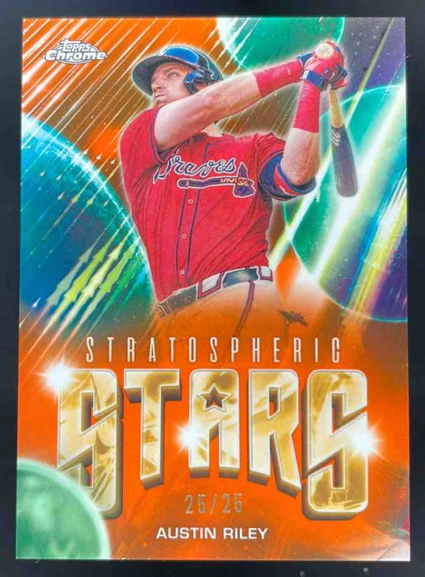 2024 Topps Chrome Stratospheric Stars Orange Refractor #SSC-25 Austin Riley /25