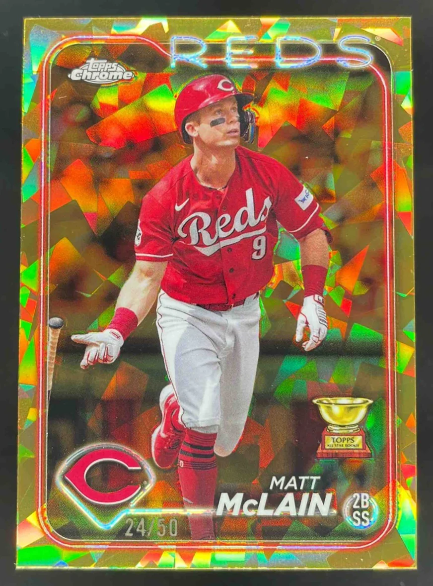 2024 Topps Chrome Sapphire Chrome Gold Refractor #327 Matt McLain /50