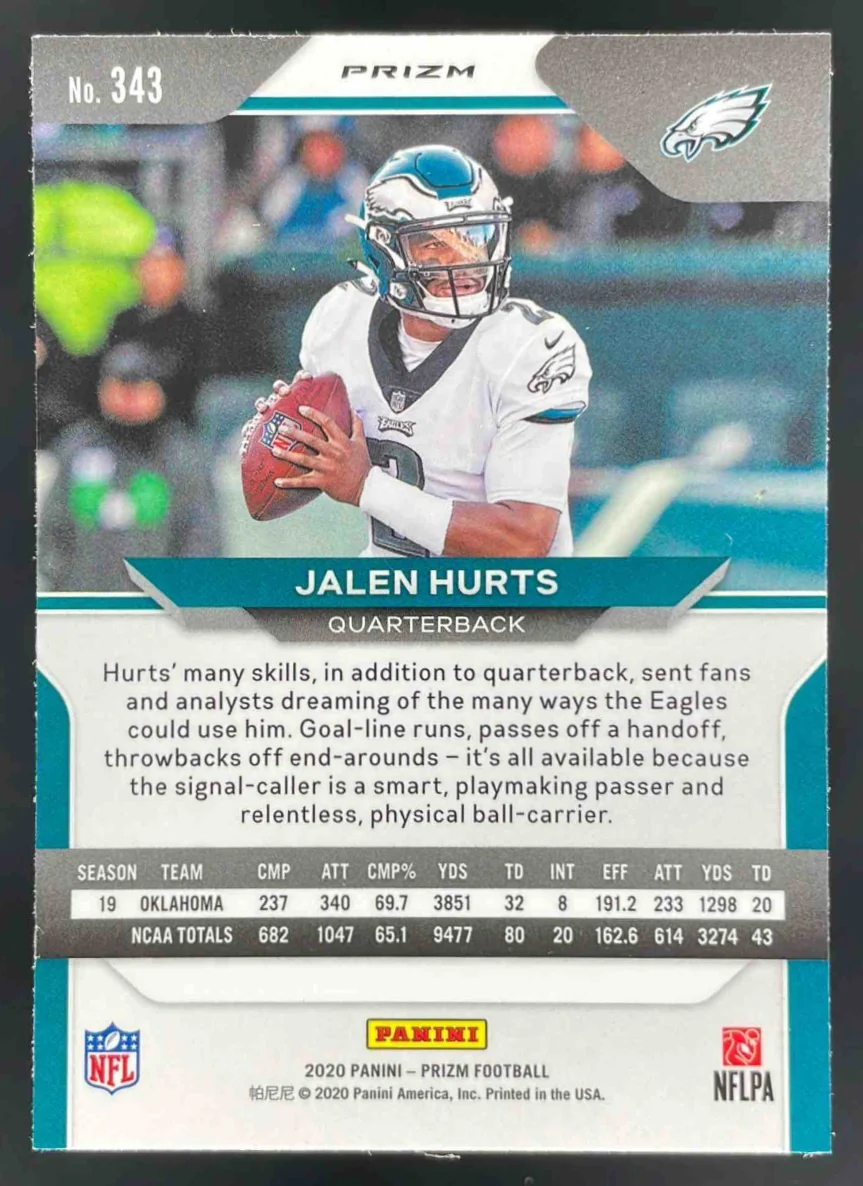 2020 Panini Prizm Disco #343 Jalen Hurts RC - Image 2