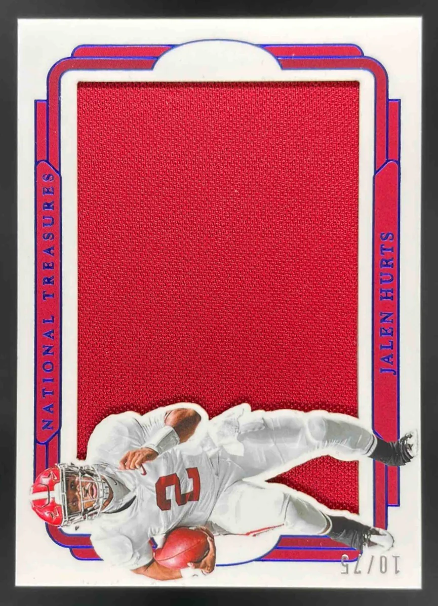 2024 National Treasures Collegiate Silhouettes Blue #S-JWE Jaylen Waddle /75