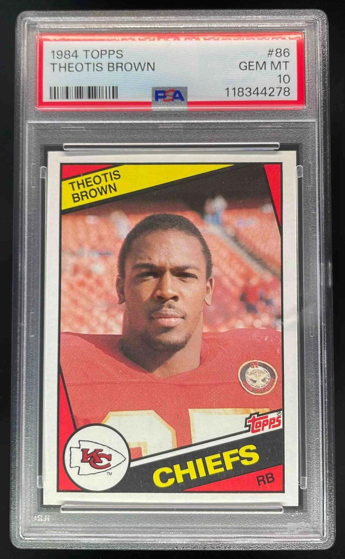 1984 Topps #86 Theotis Brown PSA 10