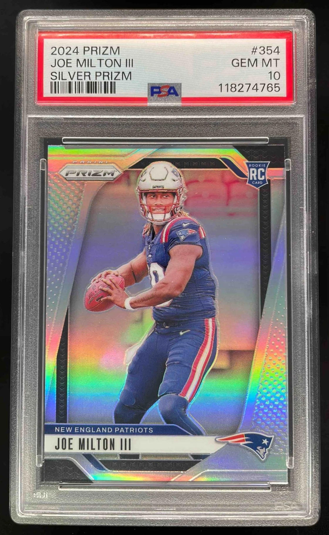 2024 Panini Prizm Silver Prizm #354 Joe Milton III RC PSA 10