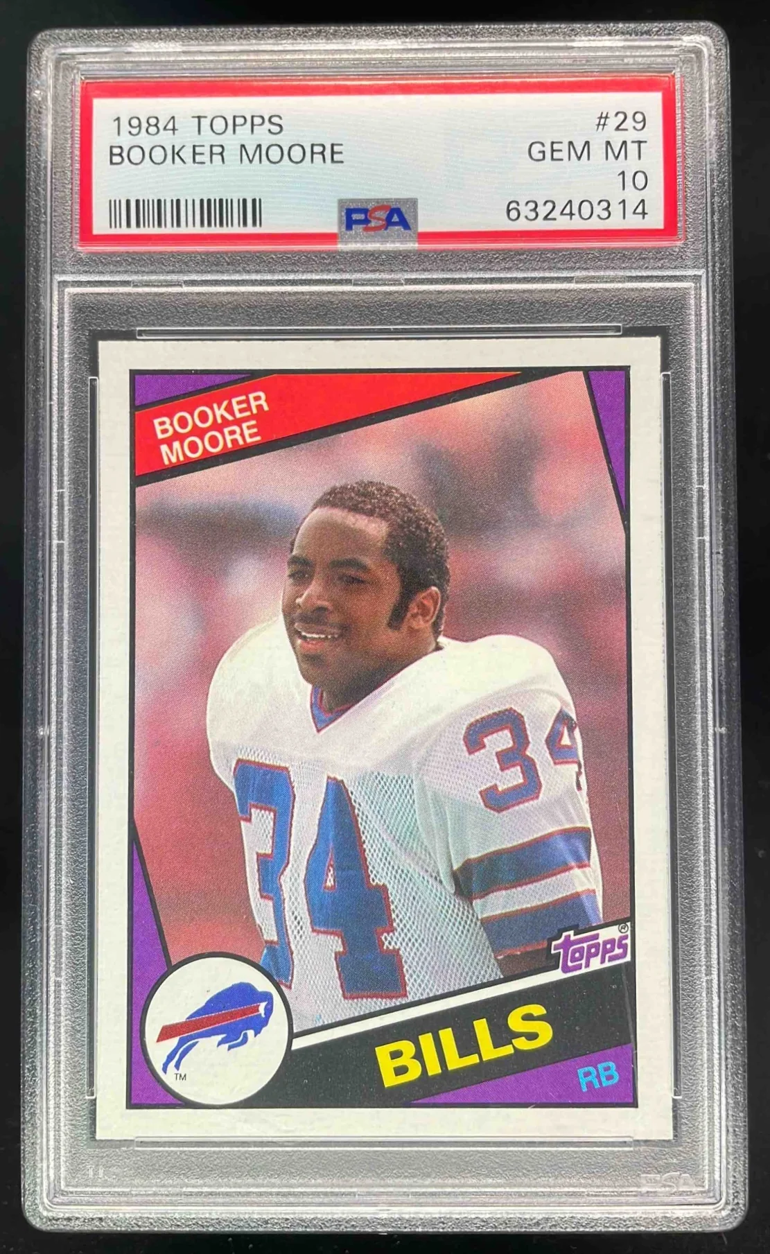 1984 Topps #29 Booker Moore RC PSA 10