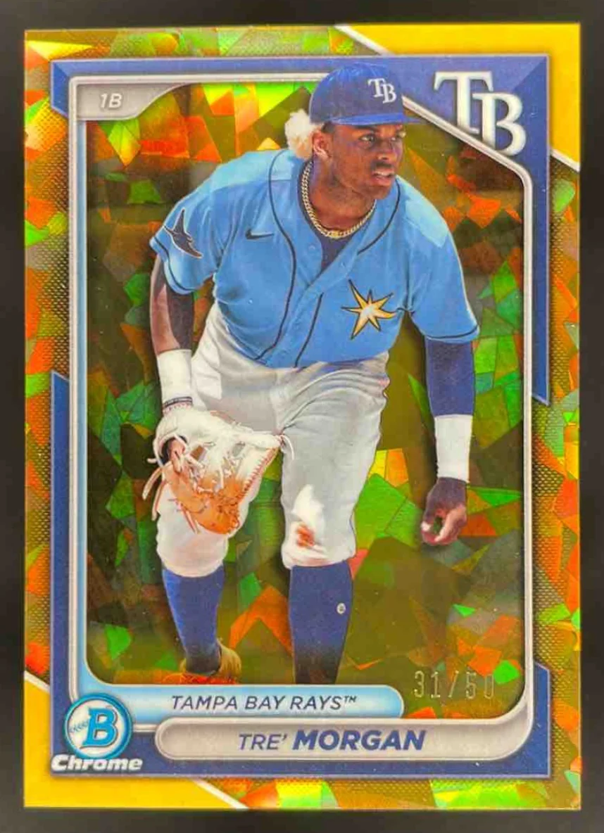 2024 Bowman Sapphire Chrome Gold Sapphire #BCP-126 Tre Morgan /50