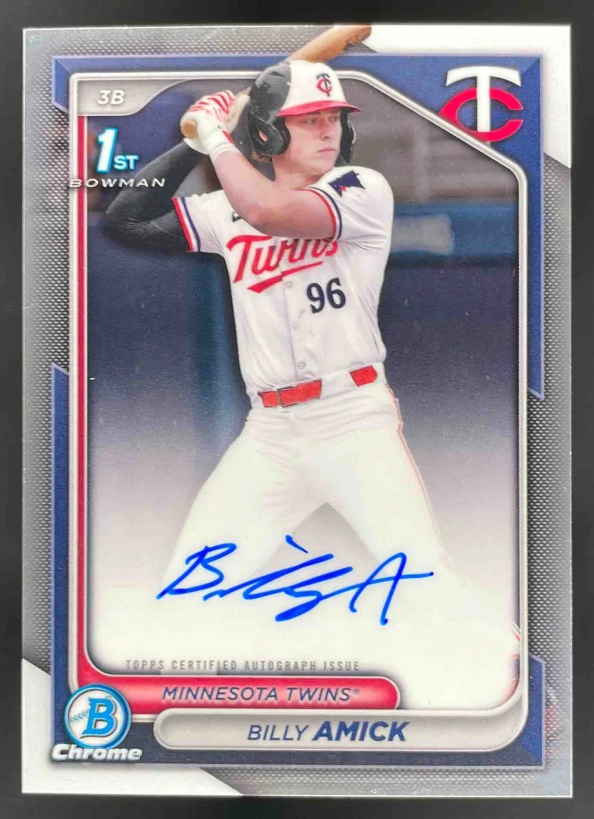 2024 Bowman Draft Chrome Prospect Autographs #CPA-BA Billy Amick RC Auto