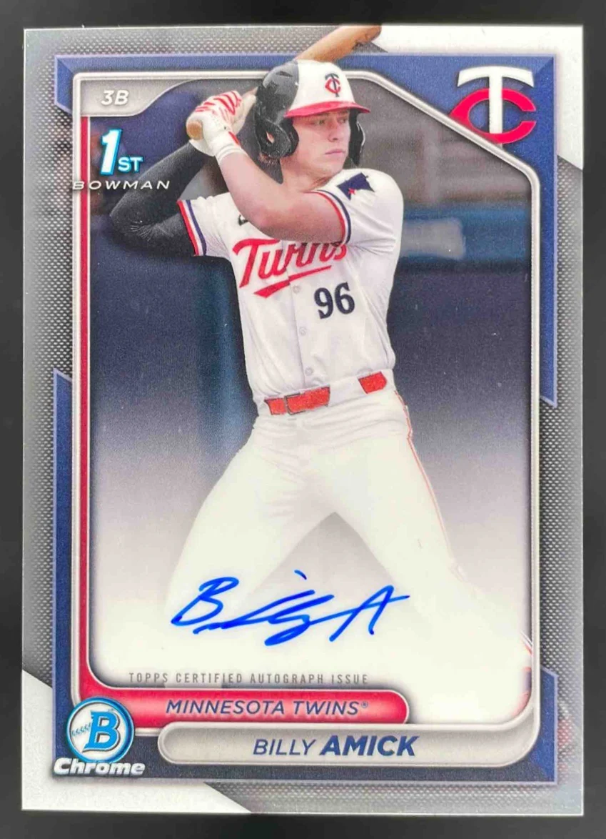 2024 Bowman Draft Chrome Prospect Autographs #CPA-BA Billy Amick RC Auto