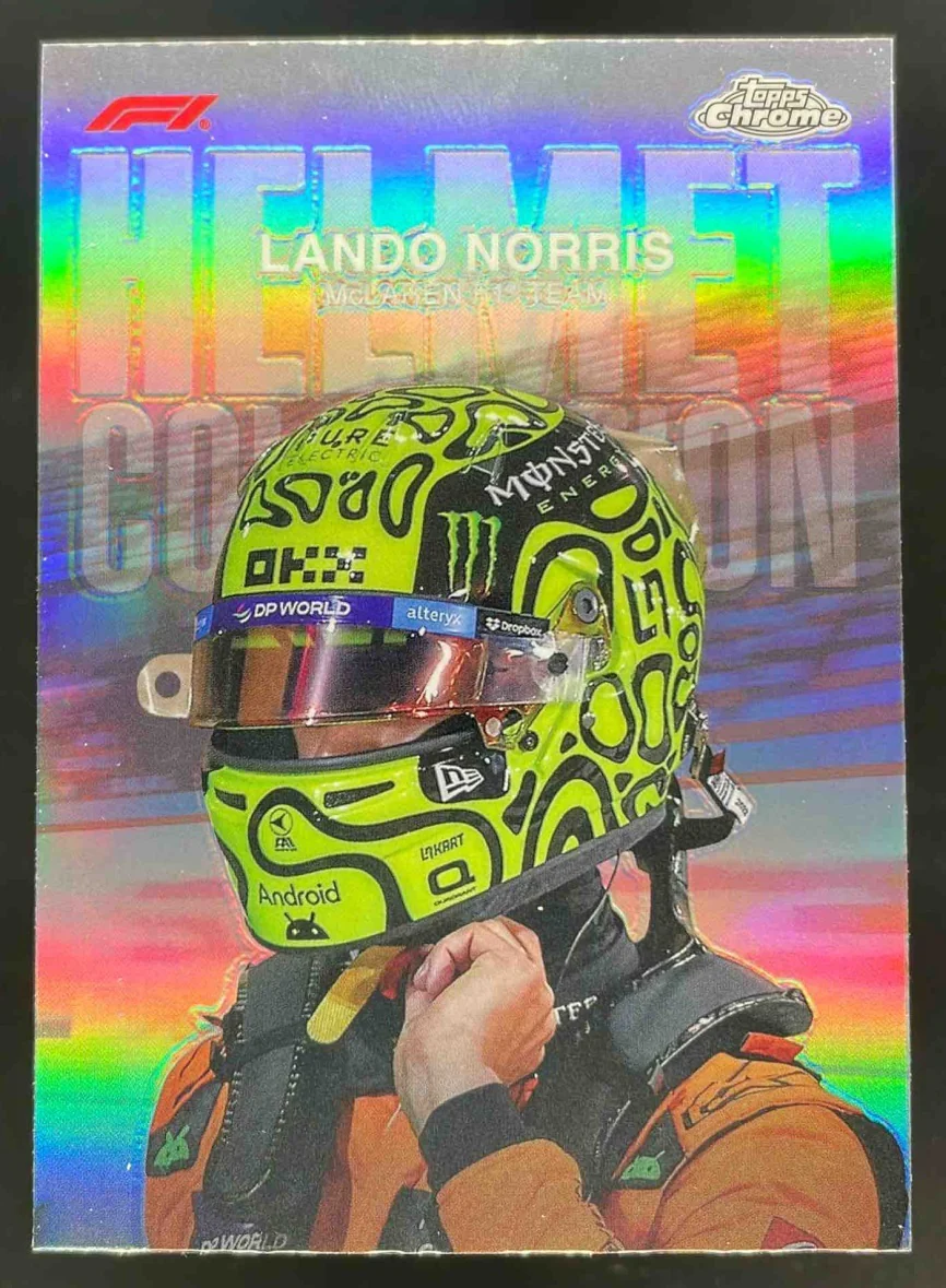 2024 Topps Chrome Sapphire Formula 1 Helmet Collection #HC-7 Lando Norris