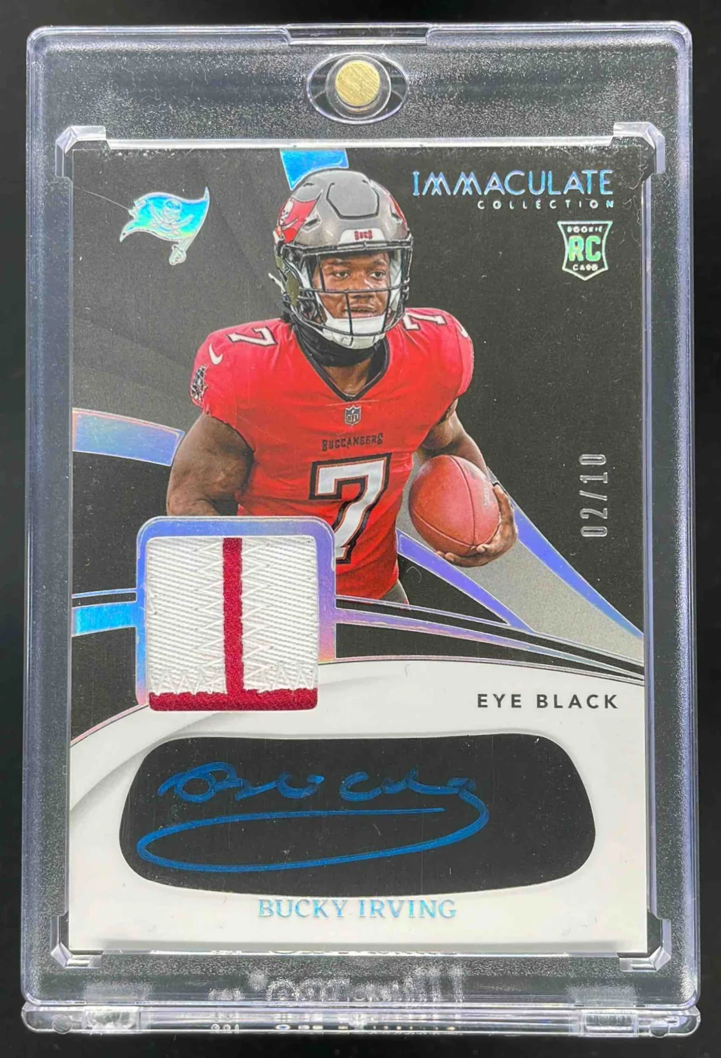 2024 Immaculate Rookie Eye Black Jersey Metallic #22 Bucky Irving RC Auto /10