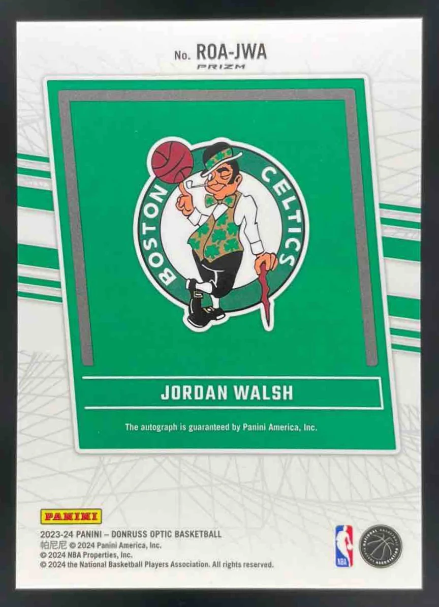 2023-24 Panini Donruss Optic Rookie Optics Choice #ROA-JWA Jordan Walsh RC Auto - Image 2