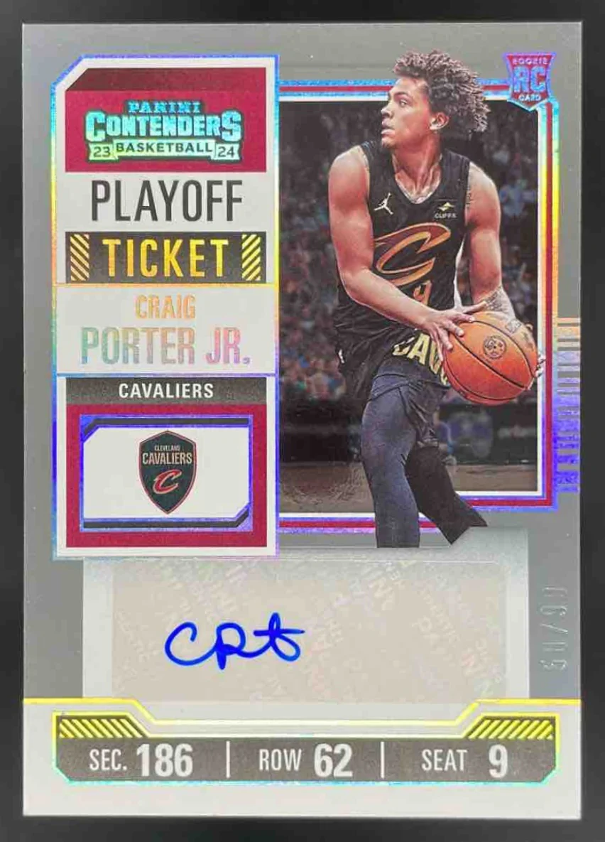2023-24 Contenders Playoff Ticket Retail #148 Craig Porter Jr. RC Auto /99