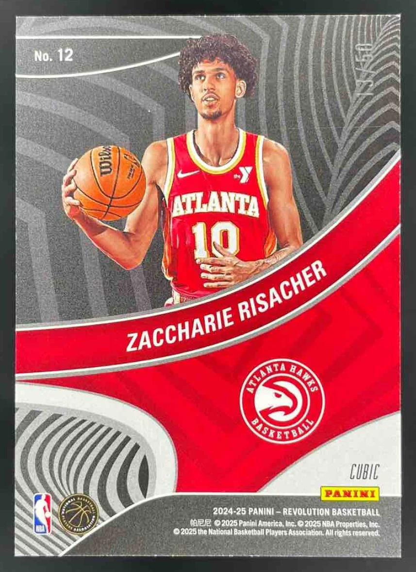 2024-25 Panini Revolution Showstoppers Cubic #12 Zaccharie Risacher RC /50 - Image 2