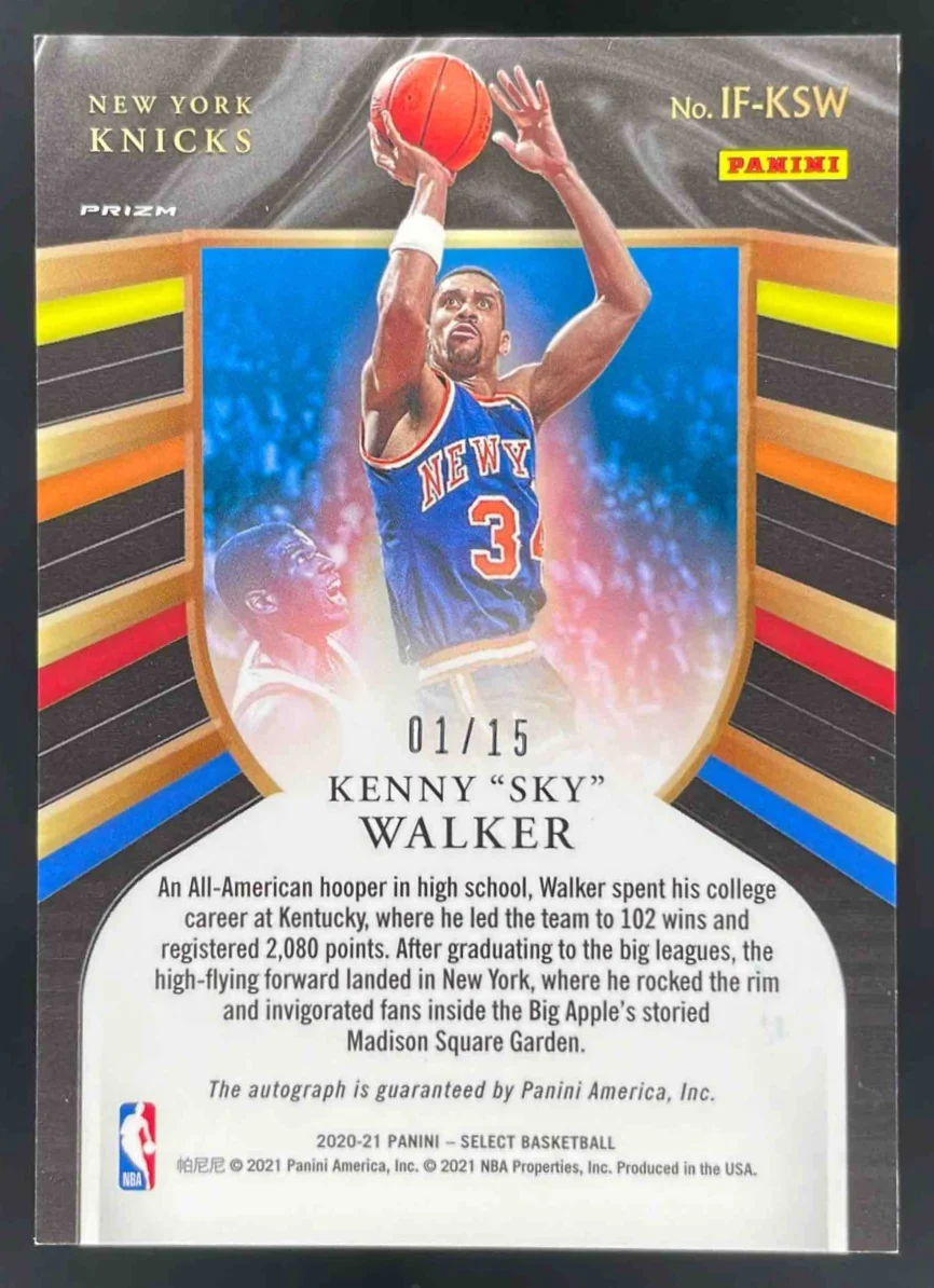 2020-21 Select In Flight Neon Purple Pulsar FOTL Kenny Sky Walker Auto /15 - Image 2