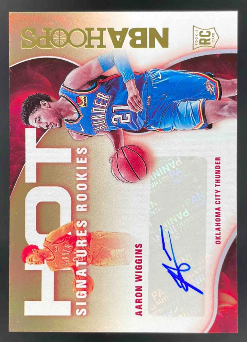 2021-22 Panini Hoops Hot Signatures Rookies #HSR-AW Aaron Wiggins RC Auto