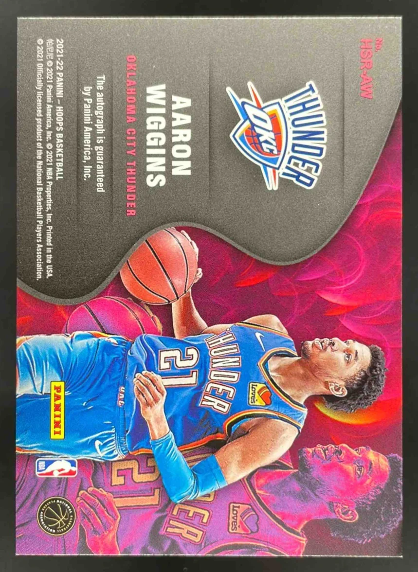 2021-22 Panini Hoops Hot Signatures Rookies #HSR-AW Aaron Wiggins RC Auto - Image 2