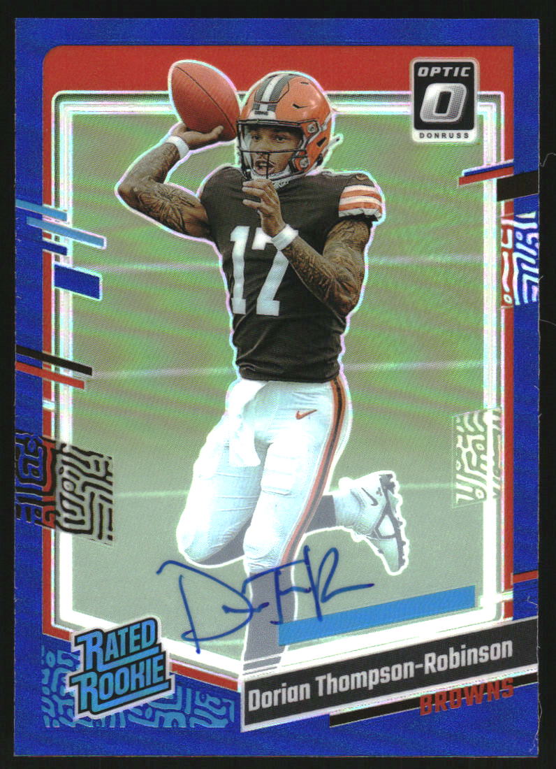 2023 Donruss Optic Rookie Autographs Blue Dorian Thompson-Robinson RC Auto /99