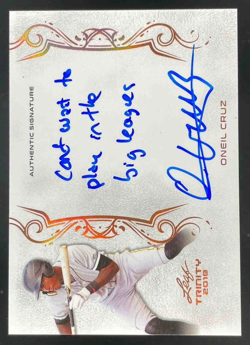 2018 Leaf Trinity Autograph #A-OC1 Oneil Cruz Auto