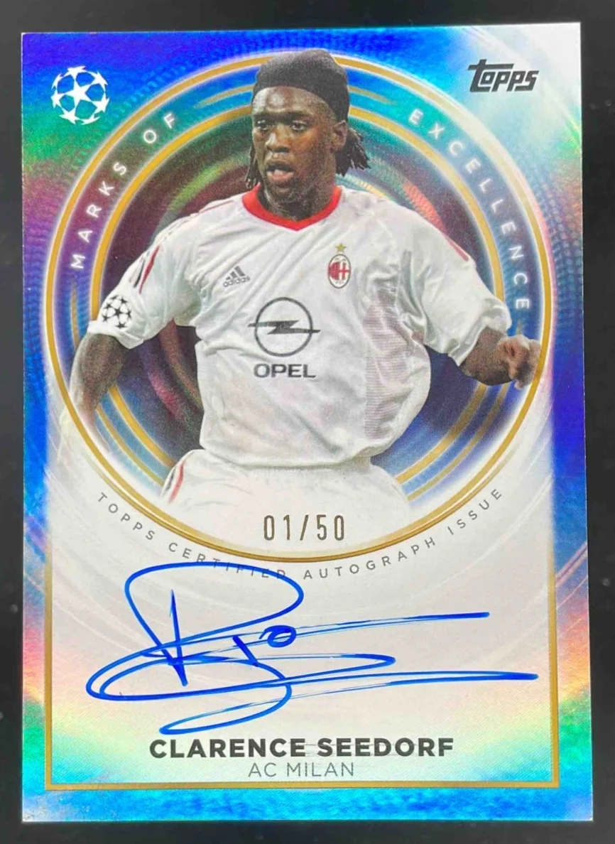 2025-26 Topps UEFA Marks Of Excellence Gold Foil #ME-CS3 Clarence Seedorf /50