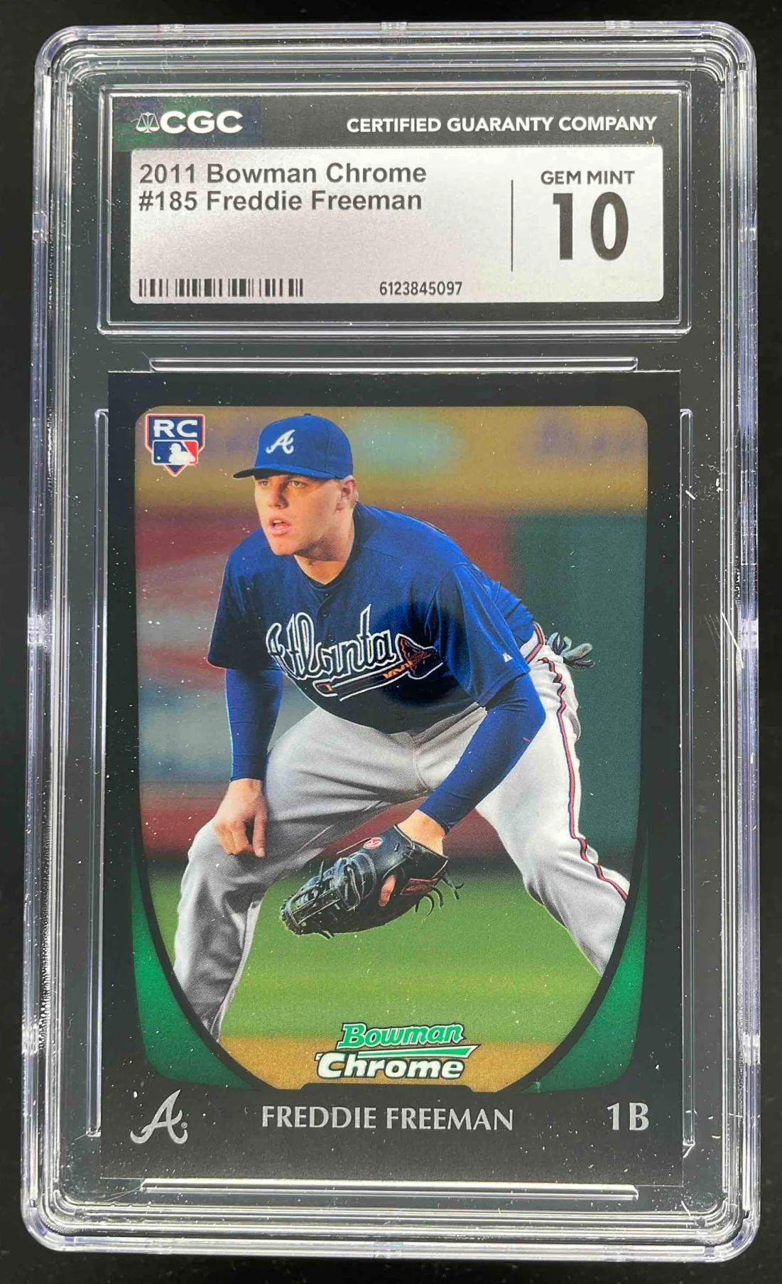 2011 Bowman Chrome #185 Freddie Freeman RC CGC 10