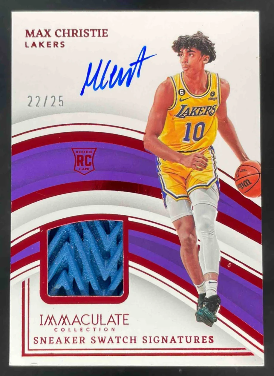 2022 Immaculate Collection Sneaker Swatches Red #SNSMAX Max Christie RC Auto /25