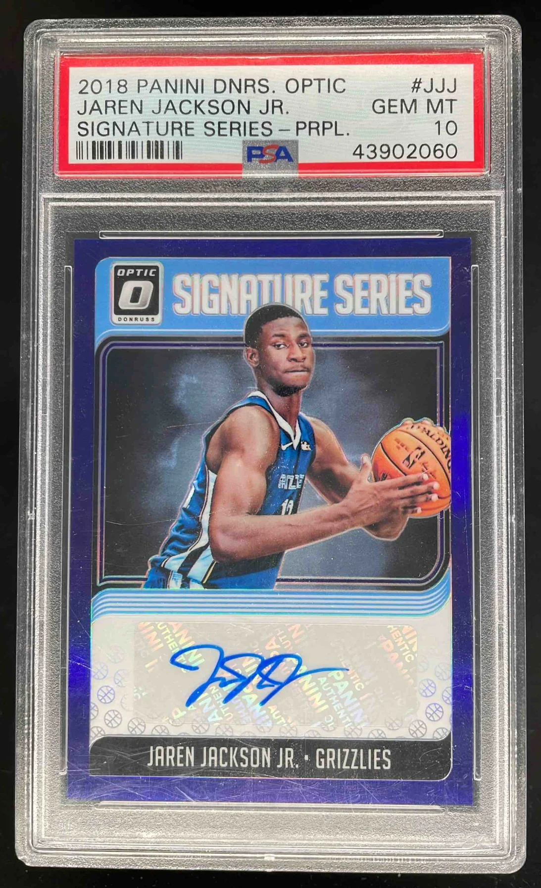 2018-19 Donruss Optic Series Purple #SG-JJJ Jaren Jackson Jr. RC Auto PSA 10