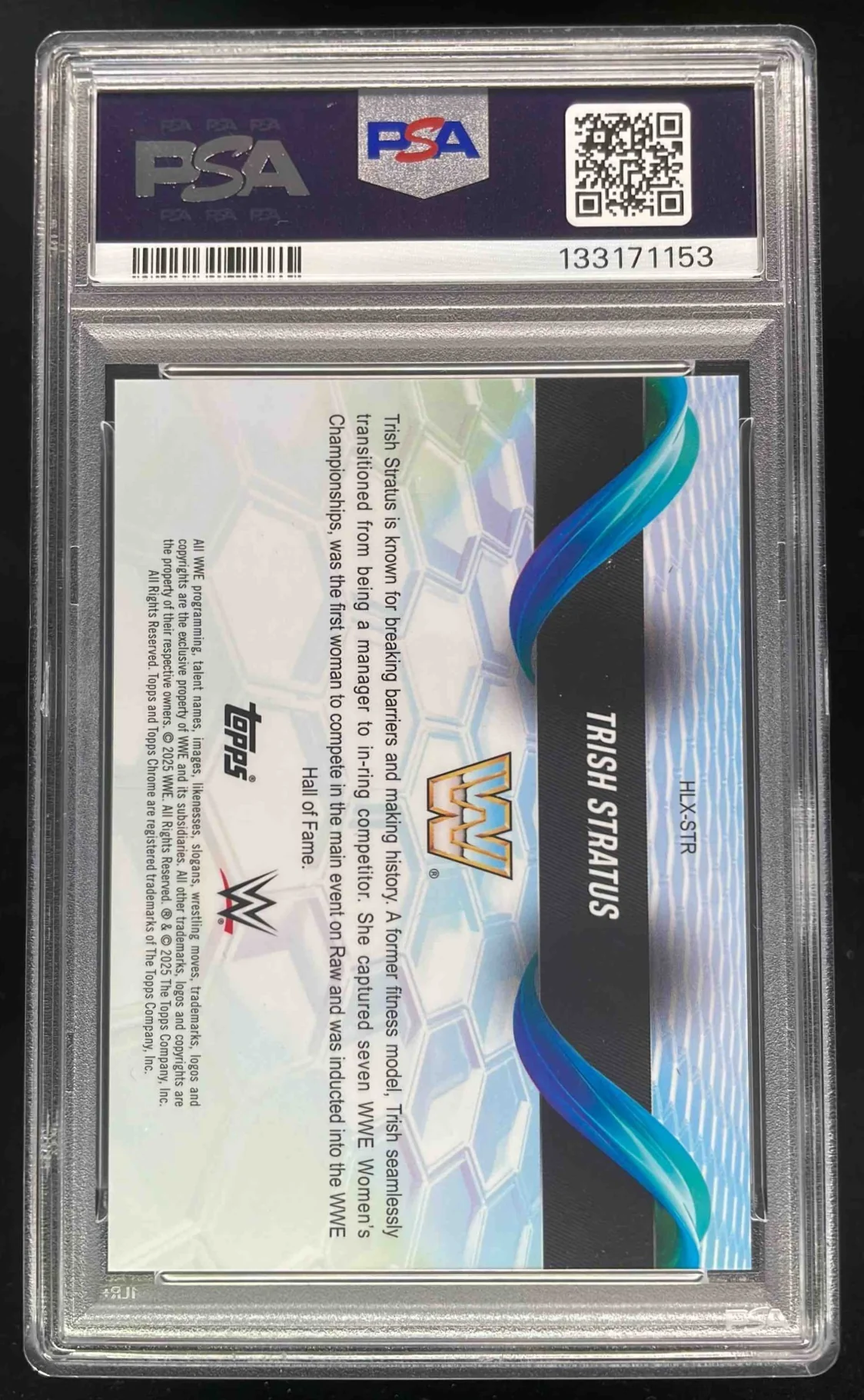2025 Topps Chrome WWE Helix #HLX-STR Trish Stratus PSA 10 - Image 2
