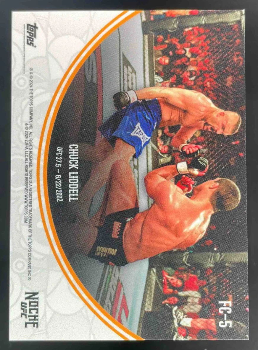 2024 Topps Noche UFC Full Circle Purple #FC-5 Chuck Liddell /25 - Image 2