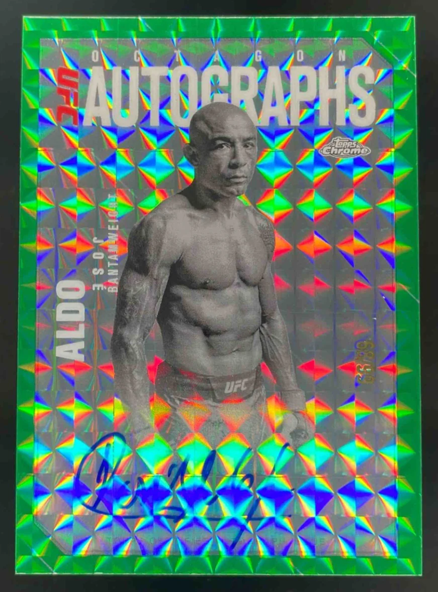 2025 Topps UFC Chrome Octagon Legends Green Geometric #OLA-JA Jose Aldo Auto /99