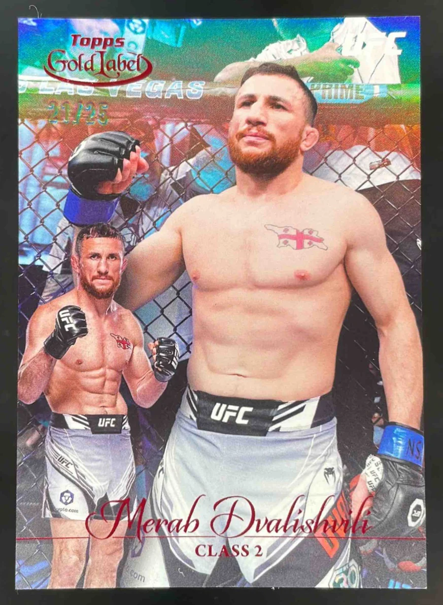 2024 Topps Gold Label UFC Class 2 Red #1 Merab Dvalishvili /25