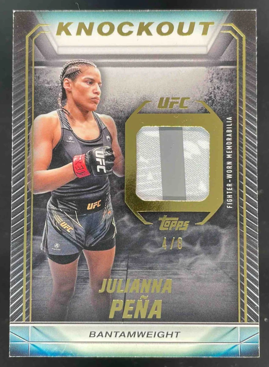 2024 Topps Knockout UFC Knockout Relics Gold #KR-JP Julianna Pena /8