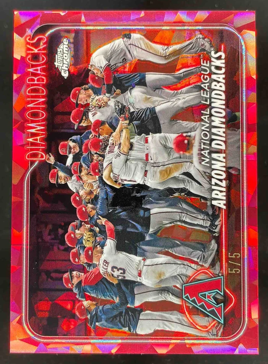 2024 Topps Chrome Sapphire Red #558 Arizona Diamondbacks Team Card /5