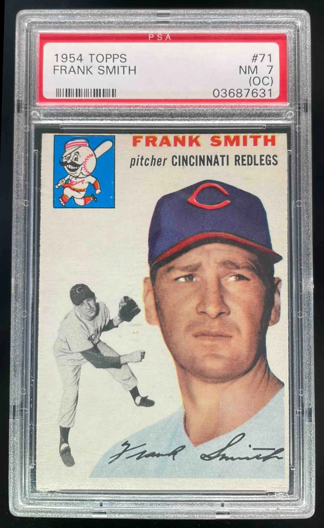 1954 Topps #71 Frank Smith PSA 7 (OC)