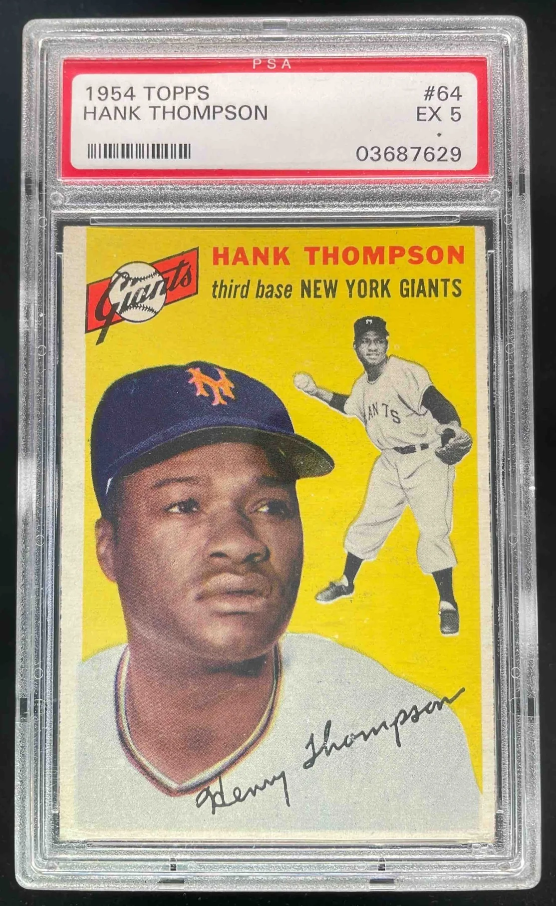 1954 Topps #64 Hank Thompson PSA 5