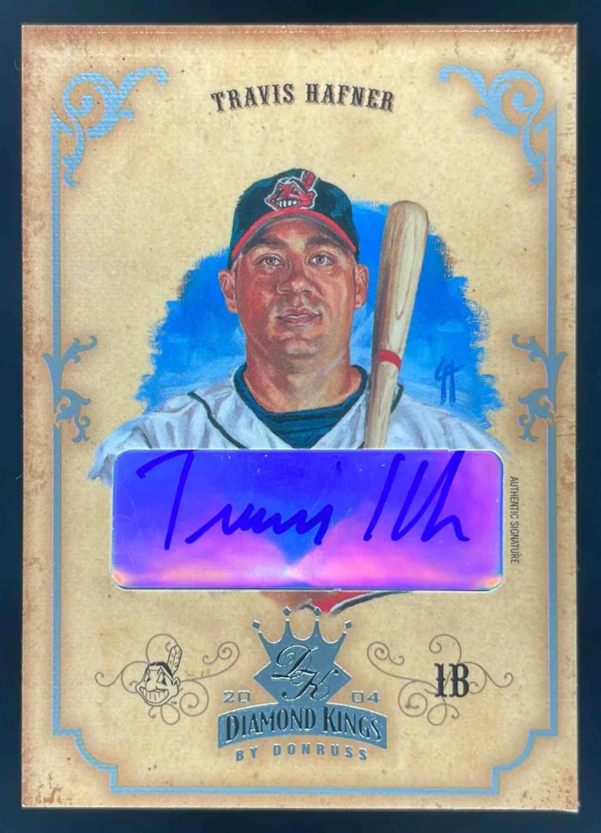 2004 Donruss Diamond Kings DK Signatures Silver Travis Hafner Autograph Auto /30