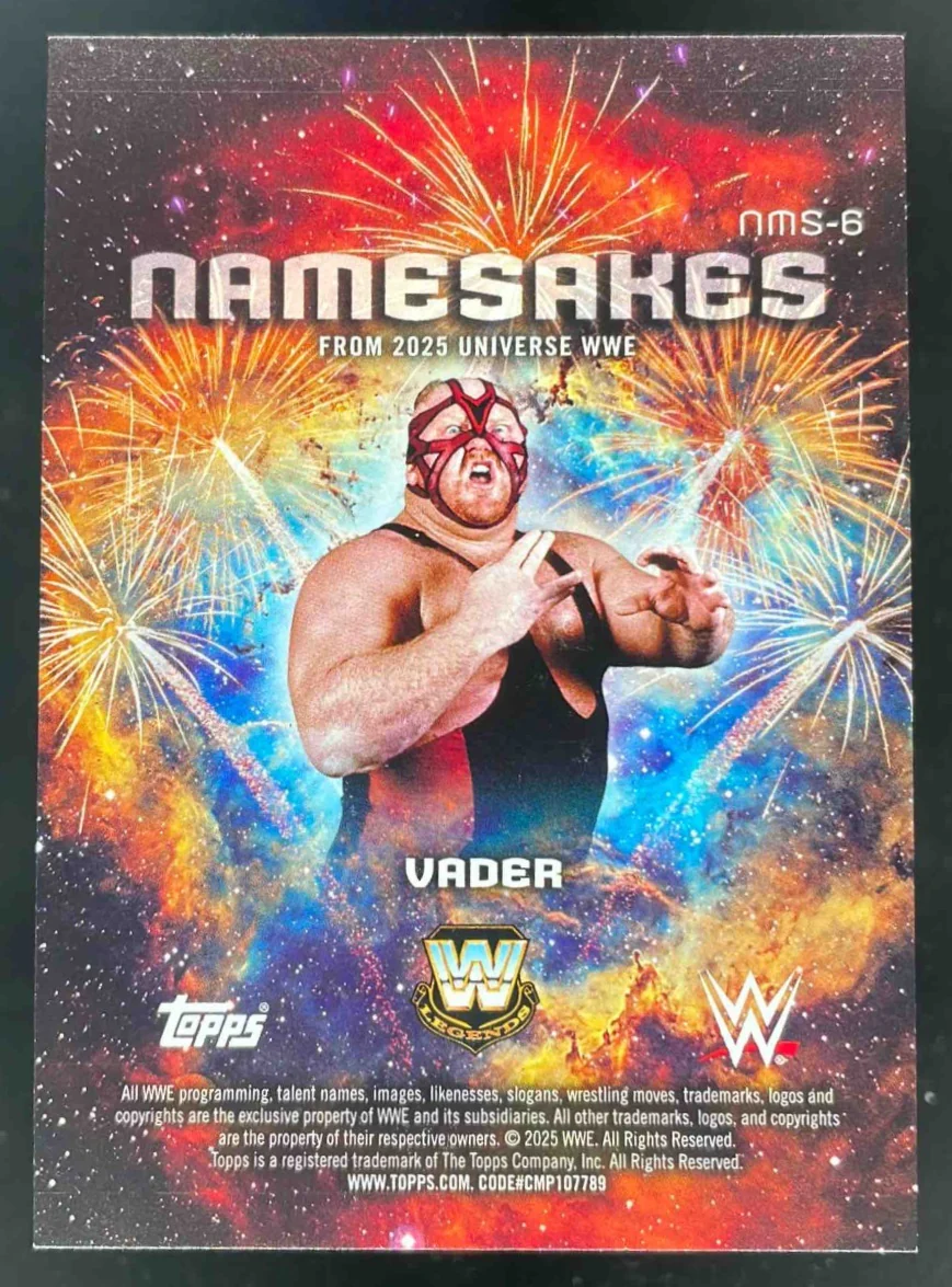 2025 Topps Universe WWE Namesakes Gold Stone #NMS-6 Vader /75 - Image 2