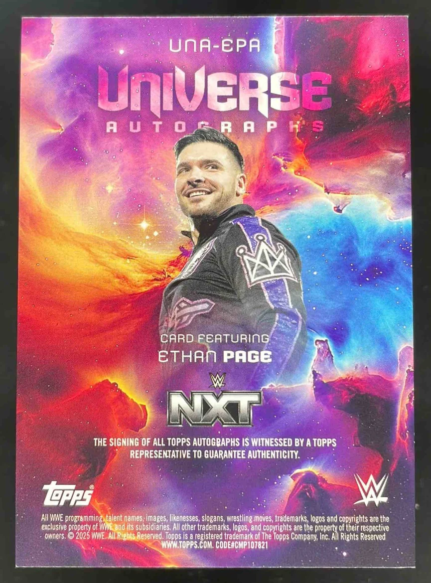 2025 Topps Universe WWE Universe Autographs #UNA-EPA Ethan Page Auto - Image 2