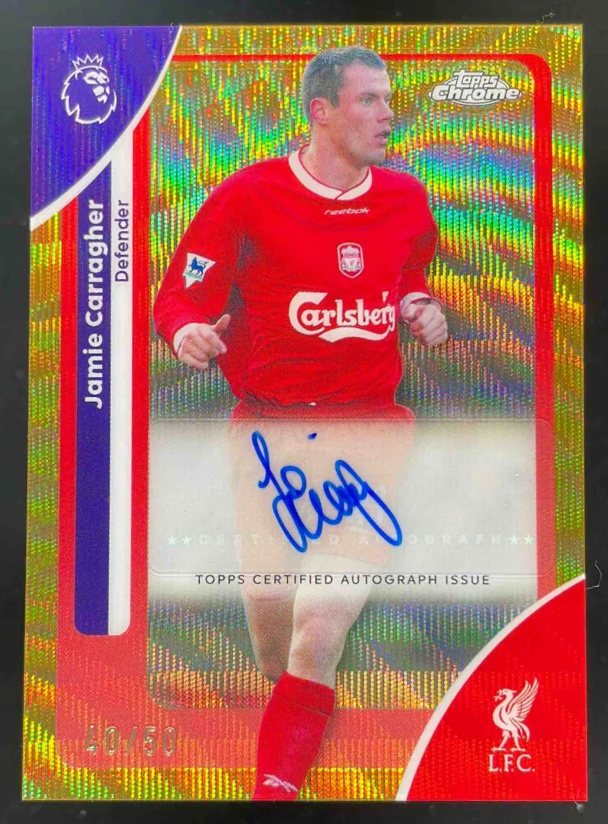 2026 Topps Chrome Premier Gold Wave Refractor #CA-JC Jamie Carragher Auto /50