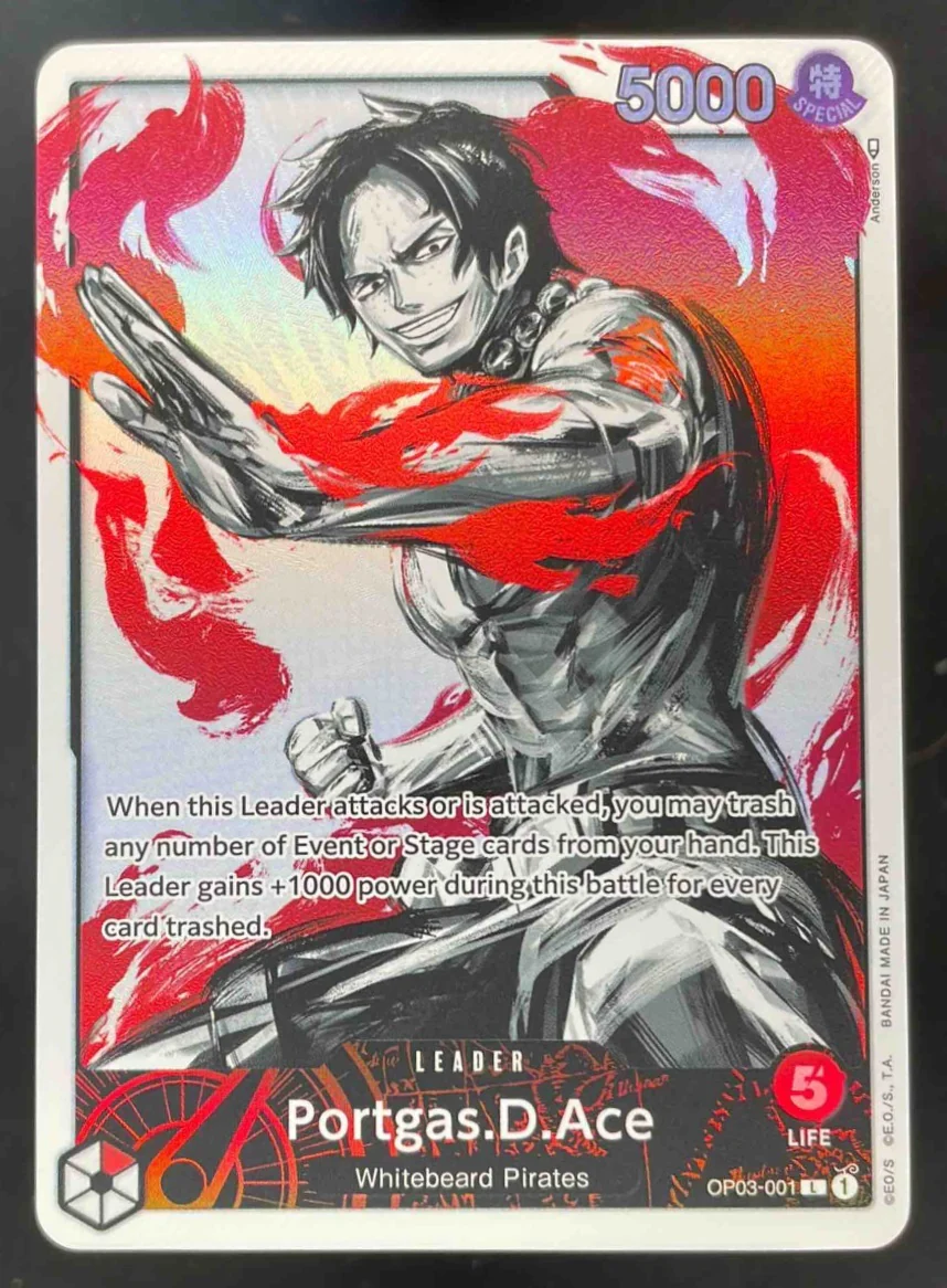 Portgas.D.Ace Alternate Art - Pillars of Strength OP03 One Piece