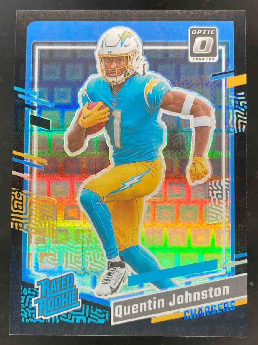 2023 Donruss Optic Preview Black Pandora Quentin Johnston RC Rated Rookie /25