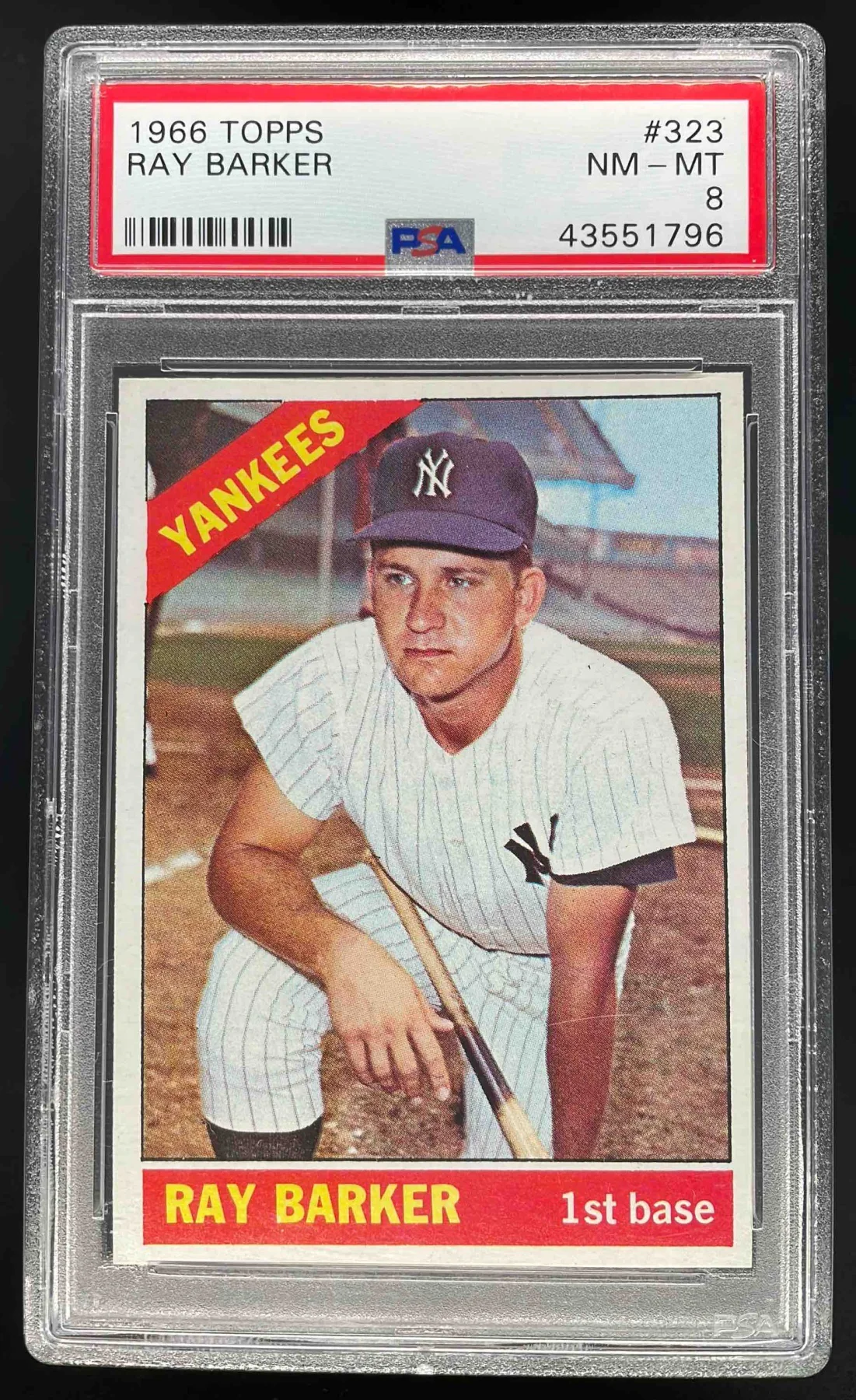 1966 Topps #323 Ray Barker PSA 8