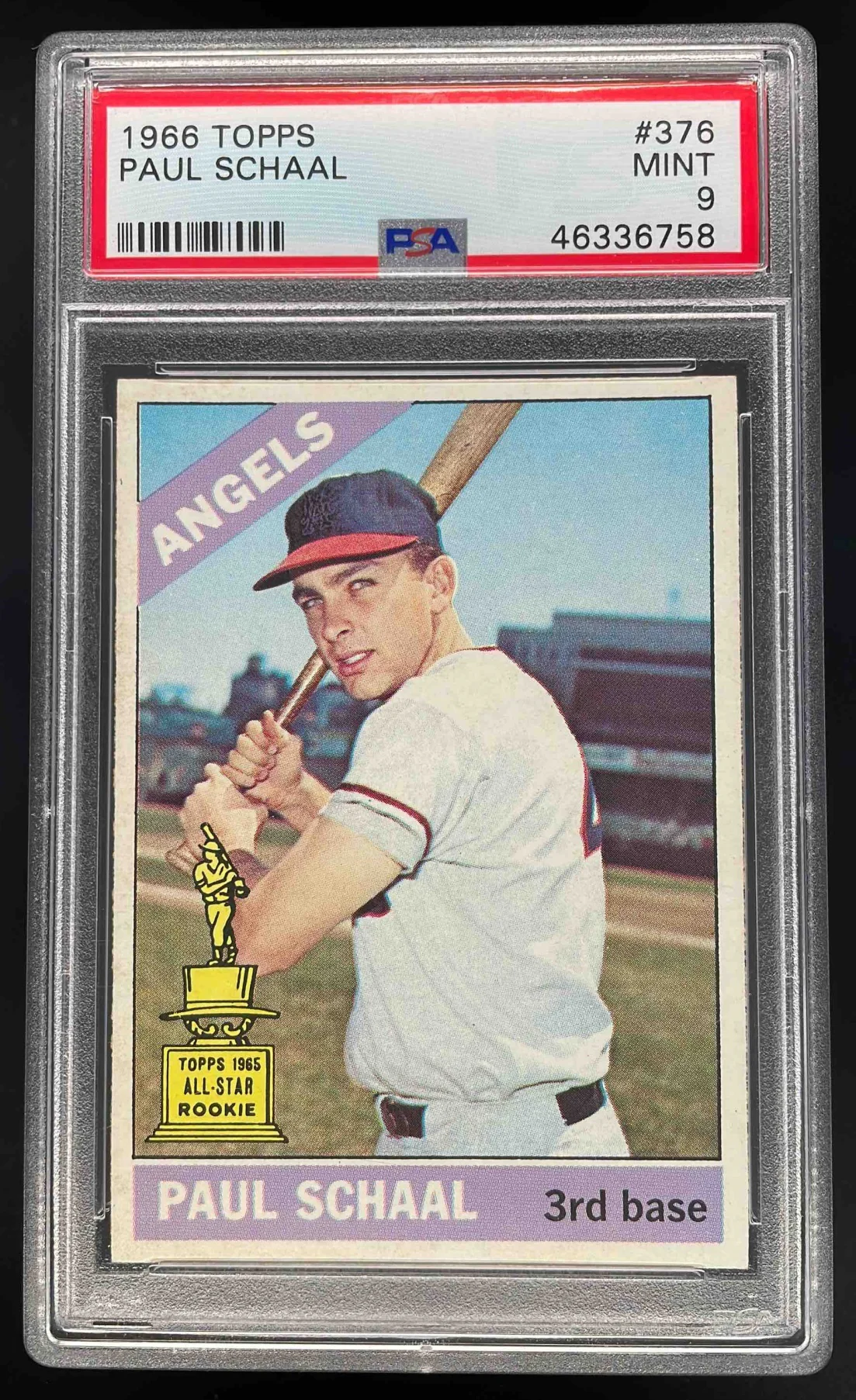 1966 Topps #376 Paul Schaal Super Rookie All-Star PSA 9