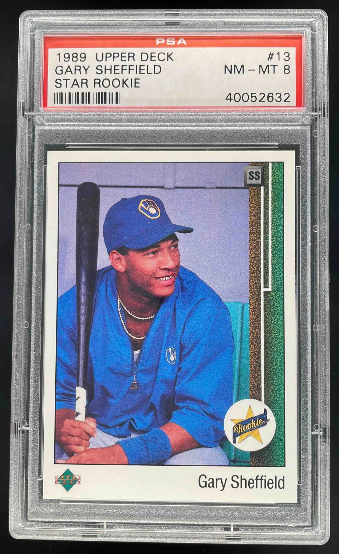 1989 Upper Deck #13a Gary Sheffield RC PSA 8