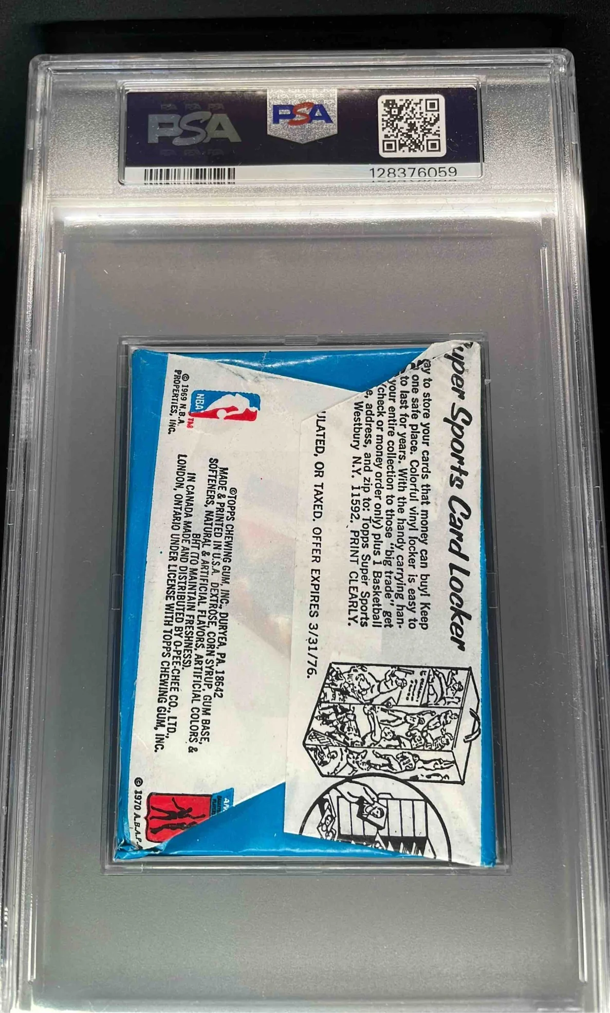 1975 Topps Basketball Wax Pack PSA 7 - Image 2