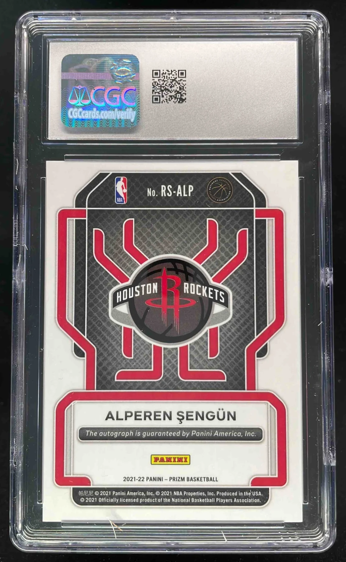 2021-22 Panini Prizm Rookie Signatures #RS-ALP Alperen Sengun RC Auto CGC 10 - Image 2