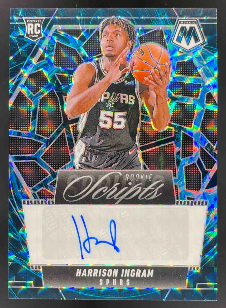 2024-25 Panini Mosaic Rookie Scripts Genesis #RS-ING Harrison Ingram RC Auto