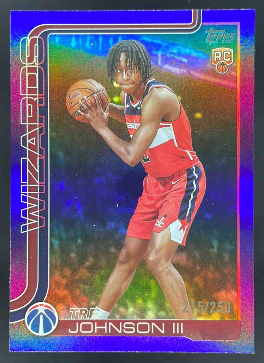 2025-26 Topps Purple Rainbow #206 Tre Johnson III RC /250