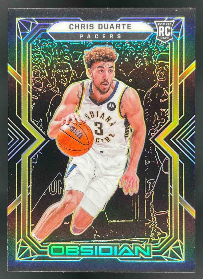 2021-22 Panini Obsidian Electric Etch Yellow #163 Chris Duarte RC /10