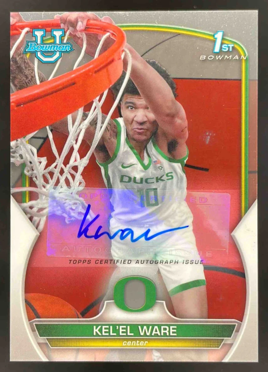2022-23 Bowman Chrome University Chrome Prospect Autographs #68 Kel el Ware Auto