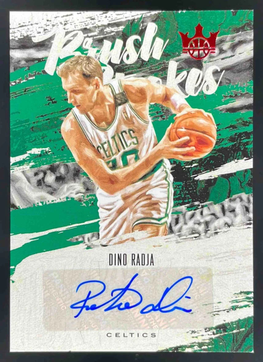 2019-20 Panini Court Kings Brush Strokes Ruby #BR-DRA Dino Radja Auto /75